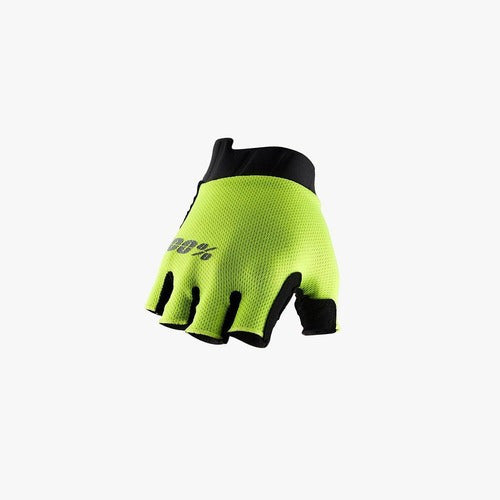 EXCEEDA Gel Short Finger Gloves Fluo Yellow Talla M