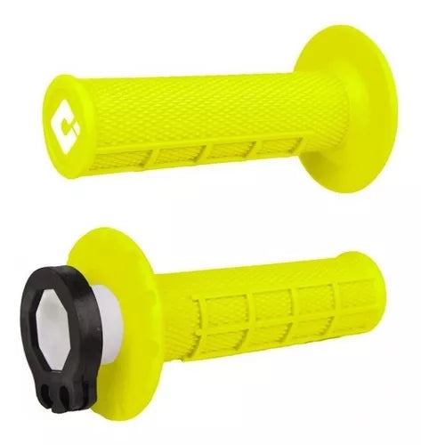 Mx V2 Lock On Half Waffle Grip Flo Yellow