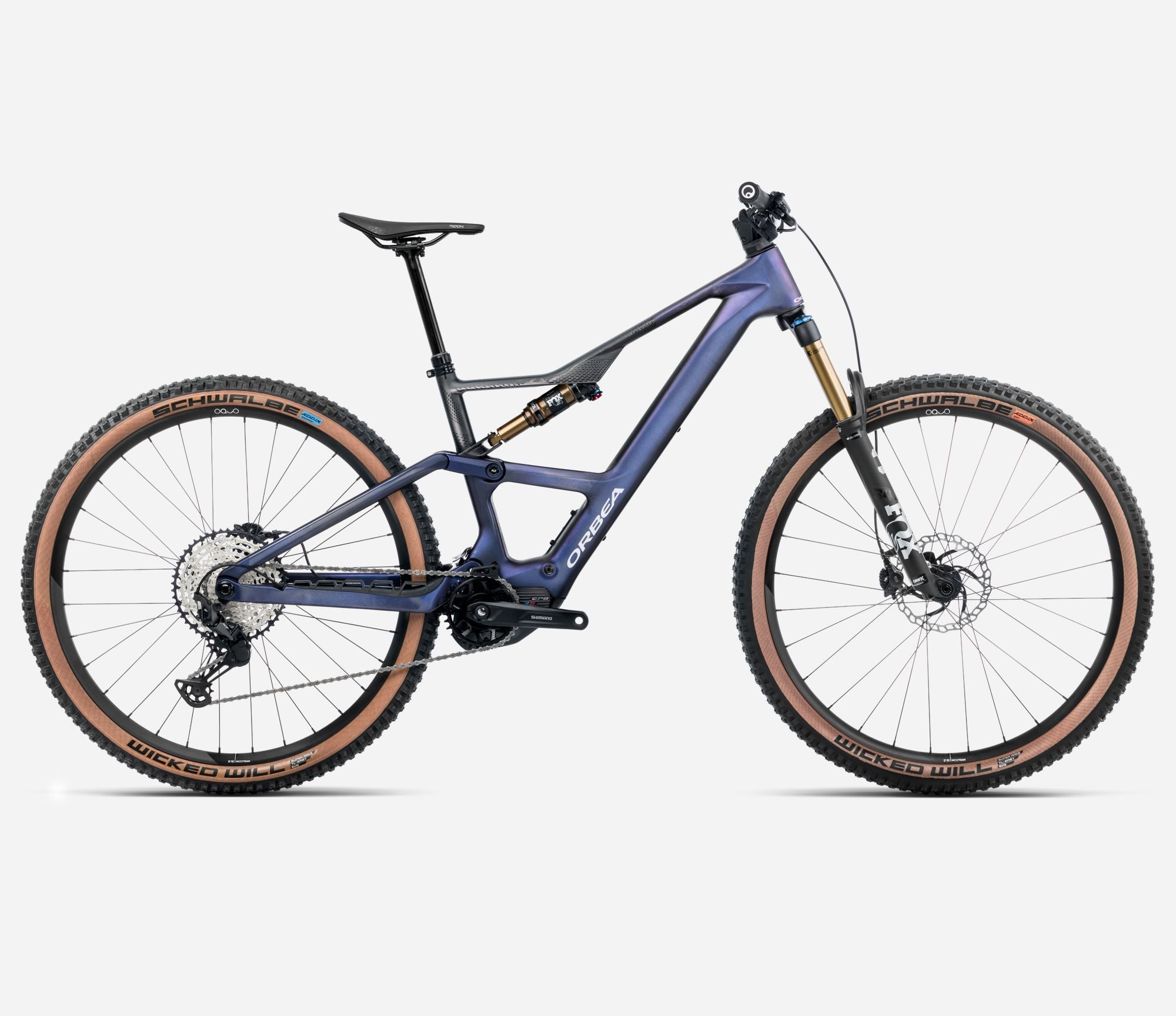 Bicicleta de Montaña ORBEA RISE SL M10 630W 20mph 2025 (Tanzanite Carbon View - Carbon Raw (Matt), Talla M