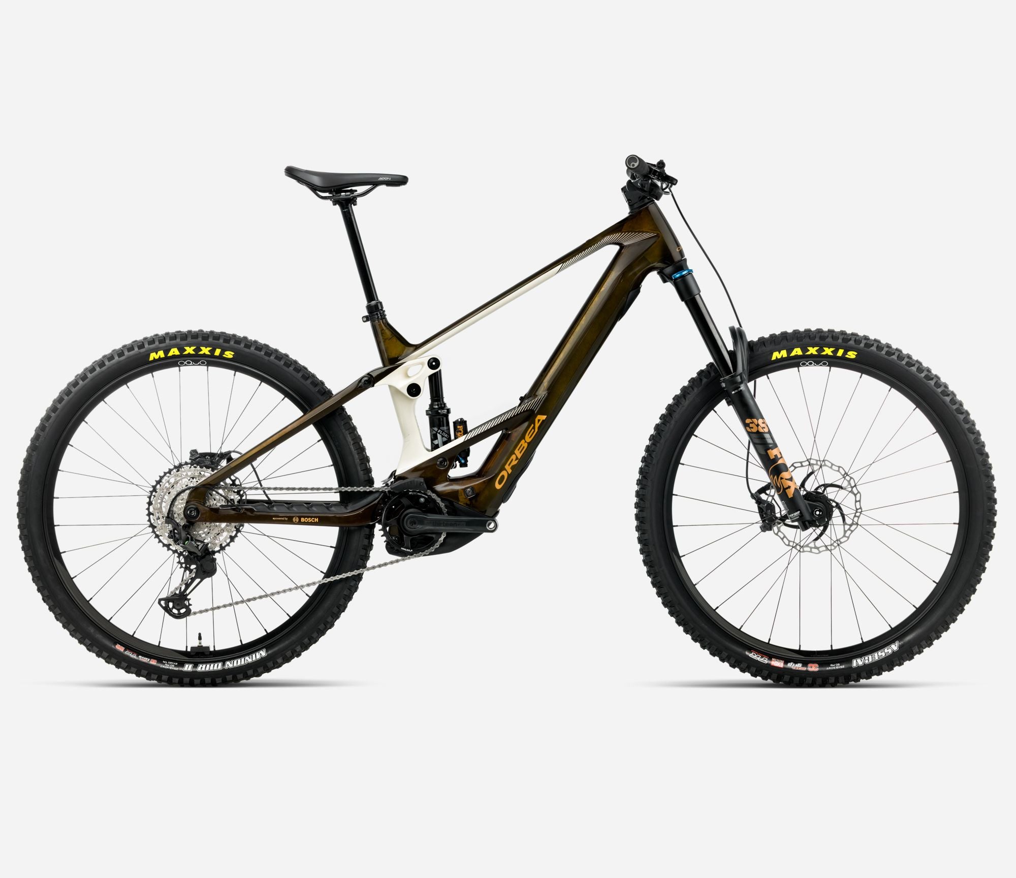 Bicicleta de Montaña ORBEA WILD M10 20mph 2025 (Caramel Carbon View (Gloss) - Cream White (Matt), Talla L