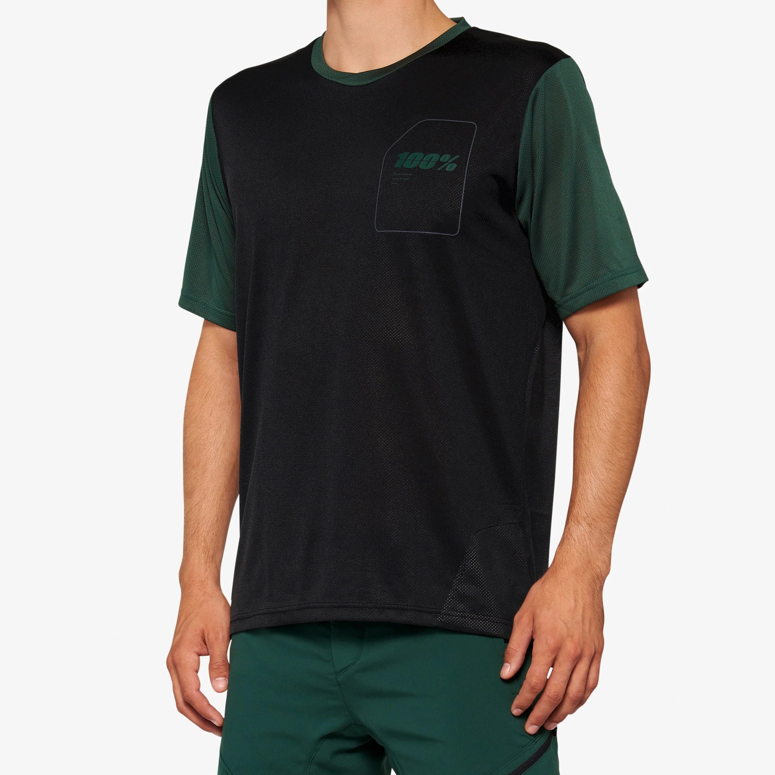 RIDECAMP Short Sleeve Jersey Black/Forest Green (M)