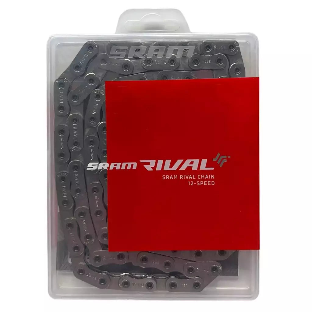 Cadena SRAM 120 Eslabones 12P. CN-RIVAL D1 AXS Flattop Con Power Lock Plata