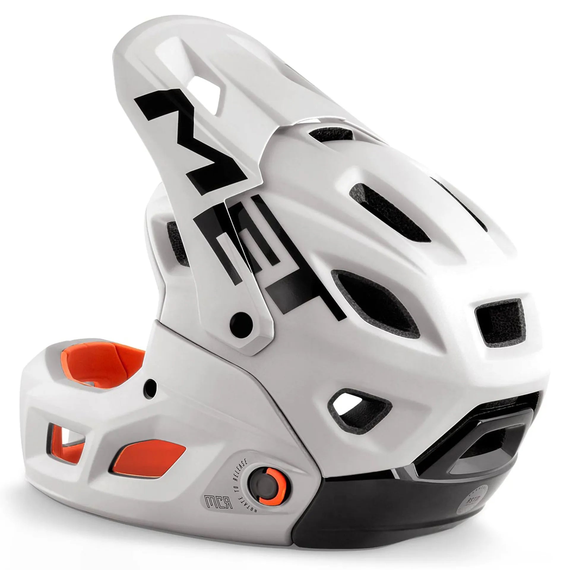 CASCO MET PARACHUTE MCR MIPS CHICO BLANCO NARANJA TALLA S