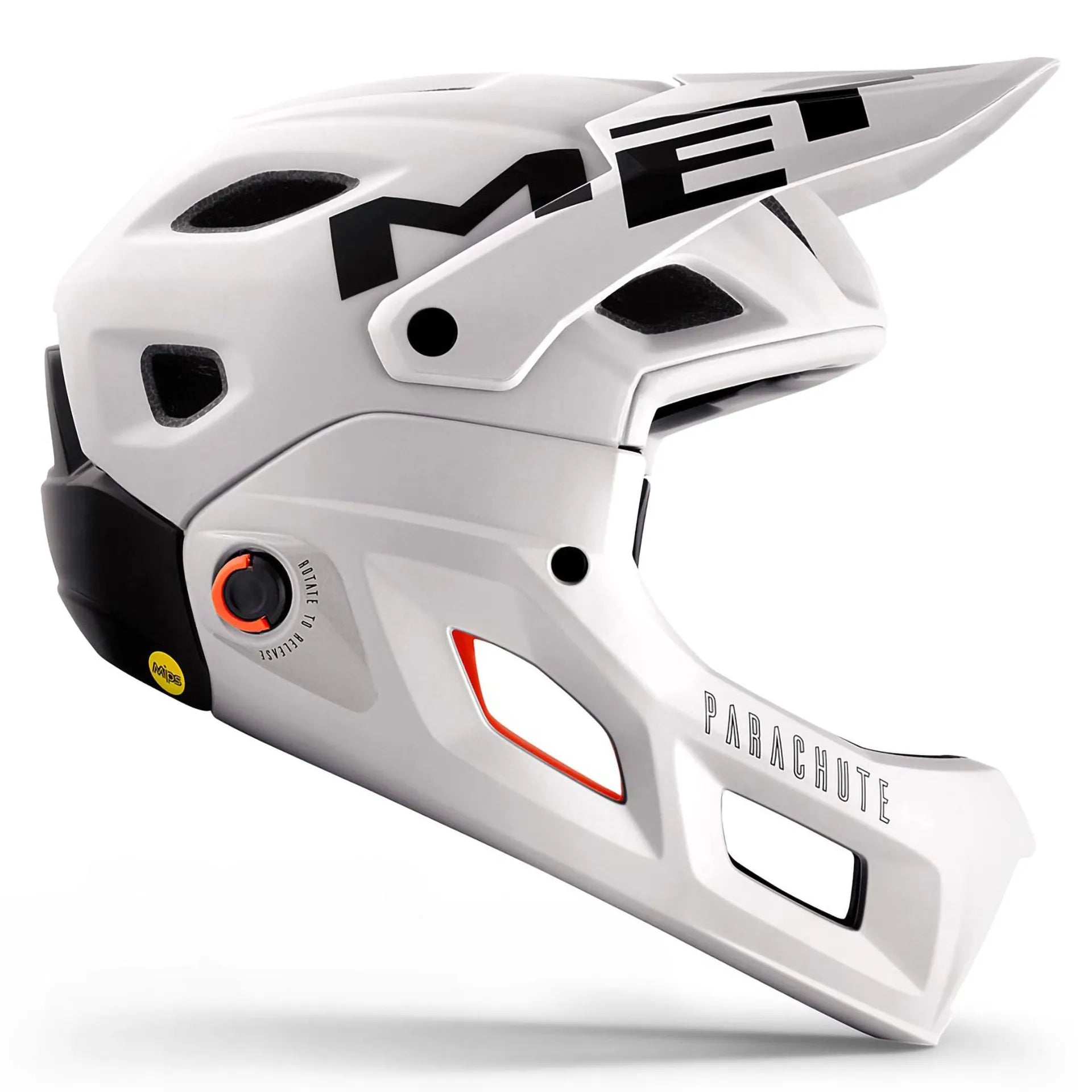 CASCO MET PARACHUTE MCR MIPS CHICO BLANCO NARANJA TALLA S