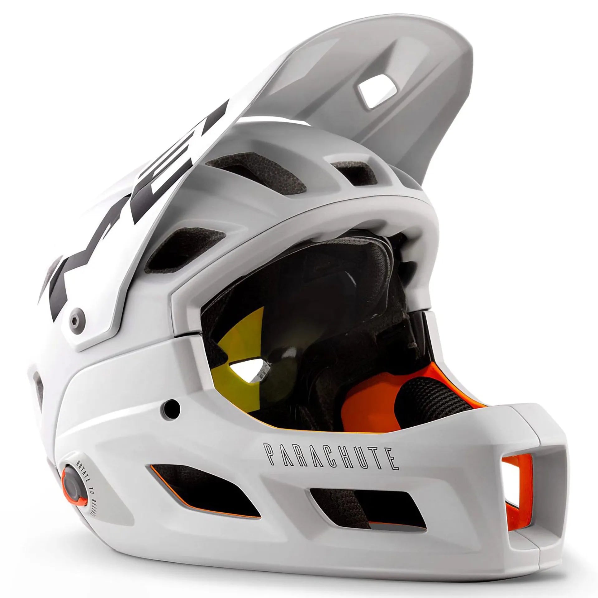 CASCO MET PARACHUTE MCR MIPS CHICO BLANCO NARANJA TALLA S