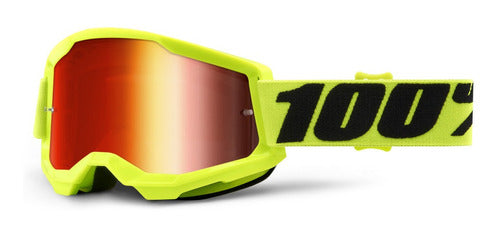 STRATA 2 Goggle Fluo/Yellow - Mirror Red Lens