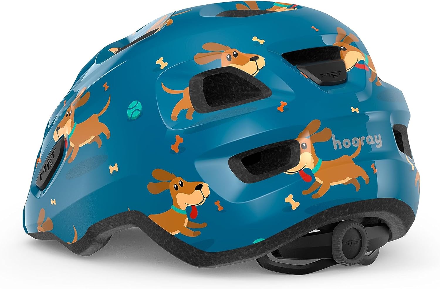 CASCO MET HOORAY CHICO AZUL PERROS