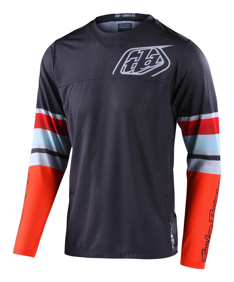 Gp Air Jersey Warped  Charcoal / Orange (XL)
