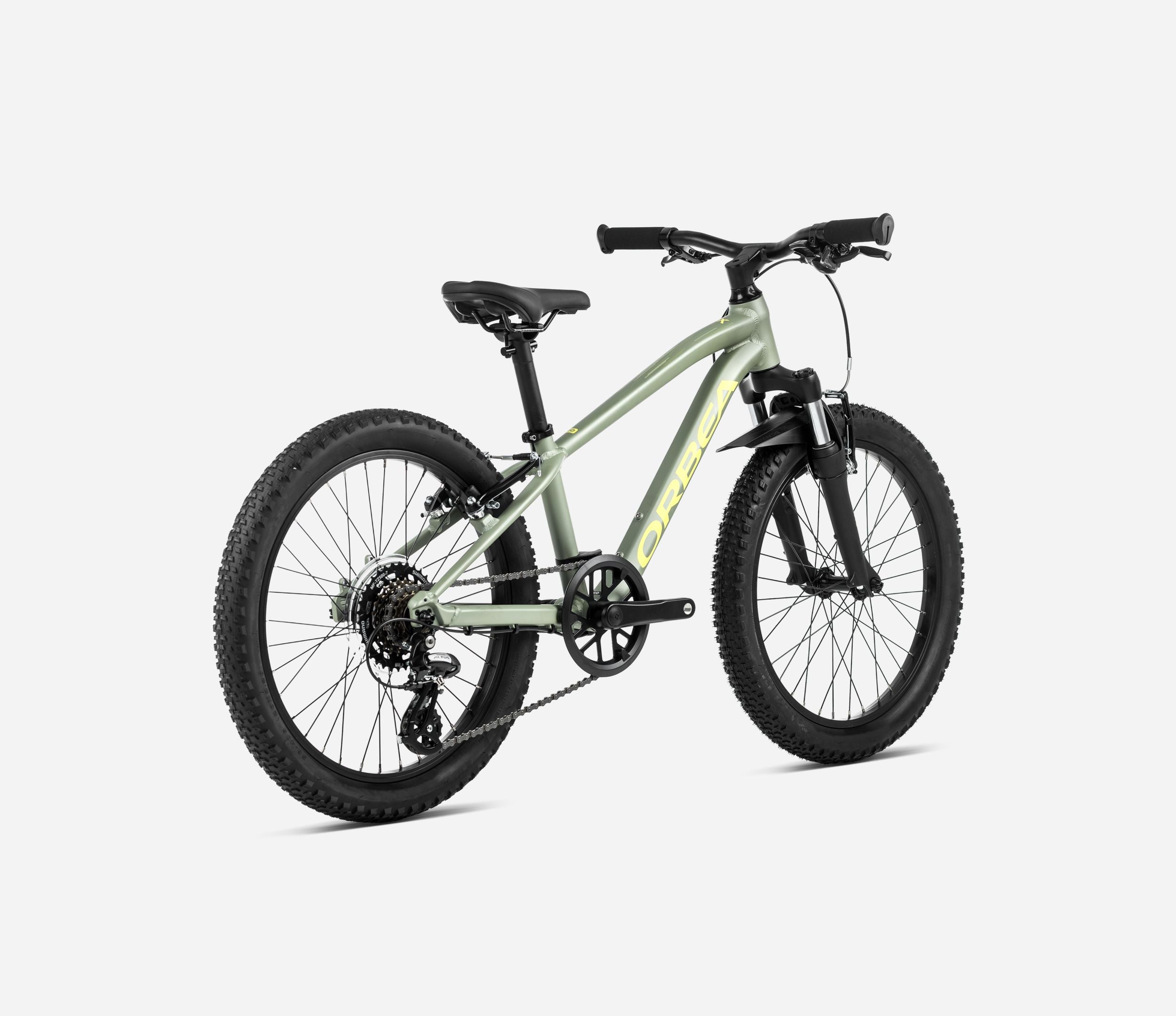 Bicicleta Infantil ORBEA MX 20 XC 2024  COLOR Metallic Green Artichoke - Yellow, TALLA 20" 110-135.