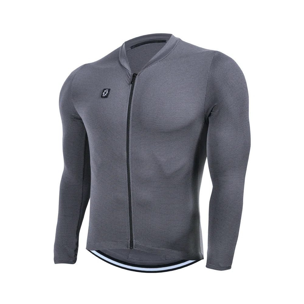 JERSEY APHESIS MANGA LARGA HOMBRE GRIS PUNTOS CROMO TALLA M