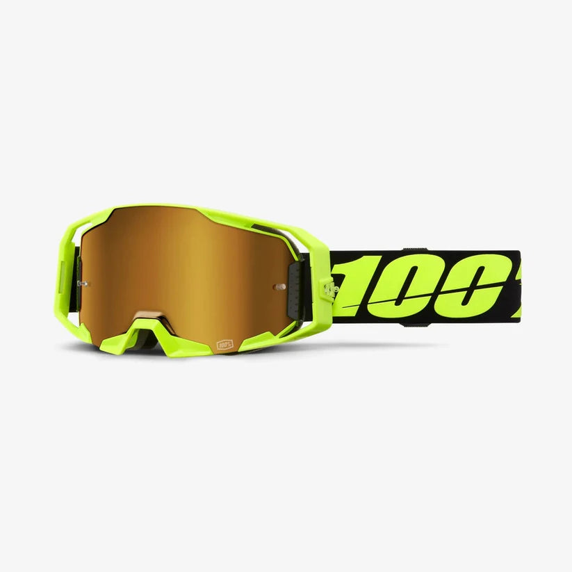 ARMATIC Goggle Neon Yellow - Mirror True Gold Lens