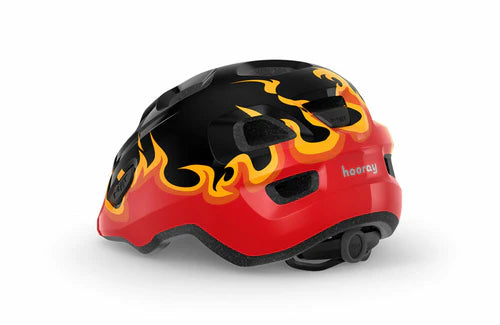 CASCO MET HOORAY CHICO NEGRO FLAMAS