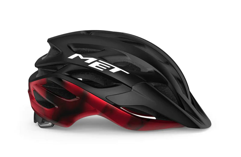 CASCO MET VELENO MIPS MEDIANO NEGRO ROJO