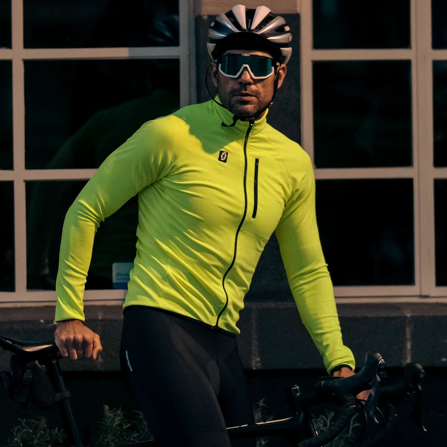 JERSEY APHESIS MANGA LARGA HOMBRE AMARILLO FLUO TALLA L CHAMARRA AFELPADA