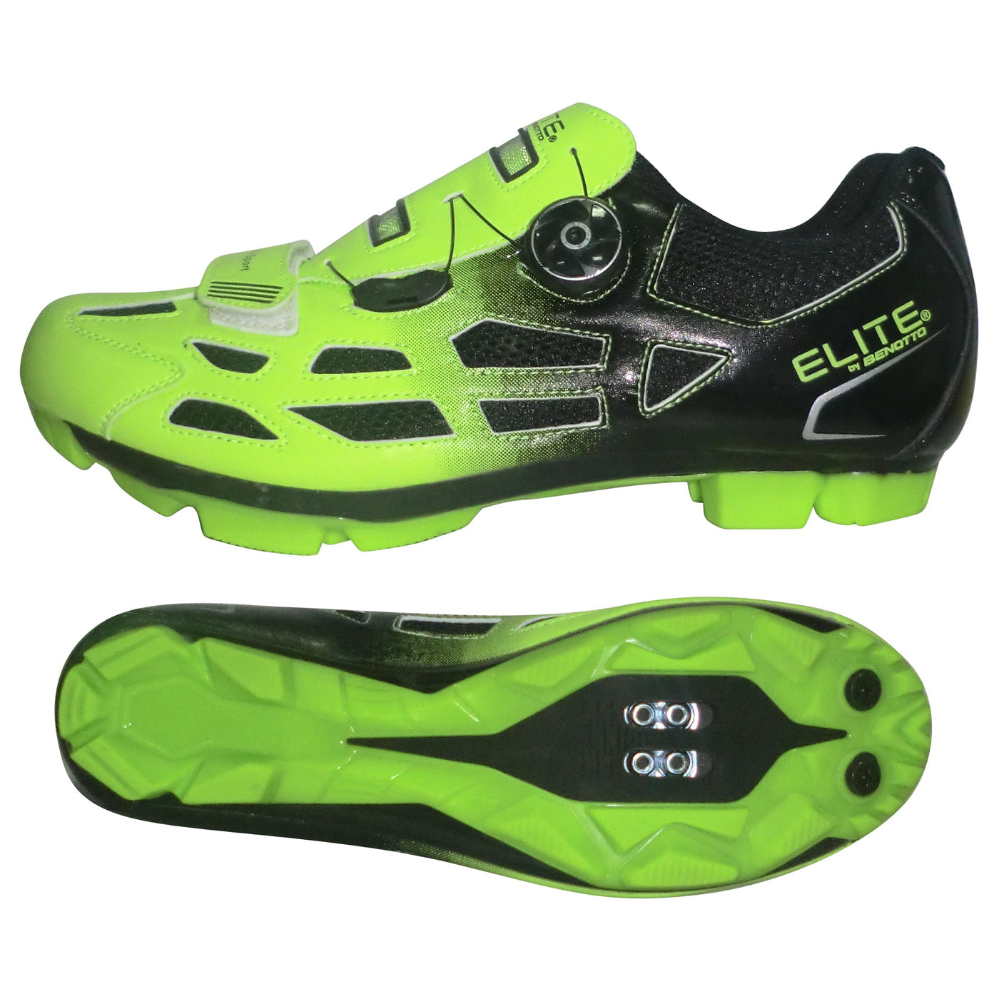 Zapato mtb TB15-B1259 M negro/verde ELITE